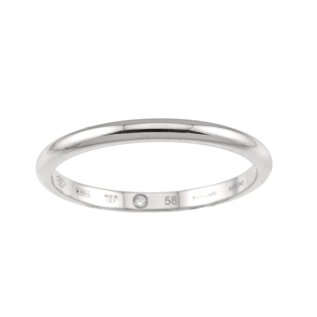 Bulgari BVLGARI Roma Amor #58 Diamond Platinum Ring: --- Catalog ---Category: SizeUS Size: 9Brand Size: 58Category: DesignType: Band ringGender: Women,MenMaterial: Platinum 950Category: GeneralBrand: Bvlgari--- Item List ---Section: ConditionRanking: Ra