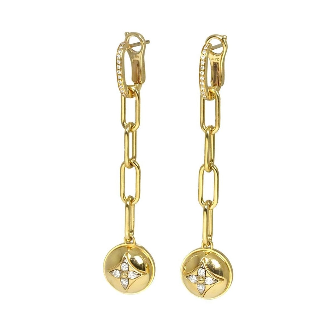 Louis Vuitton B Blossom Diamond Earrings, 18K Yellow Gold (750), Pierced. (1 of 20)