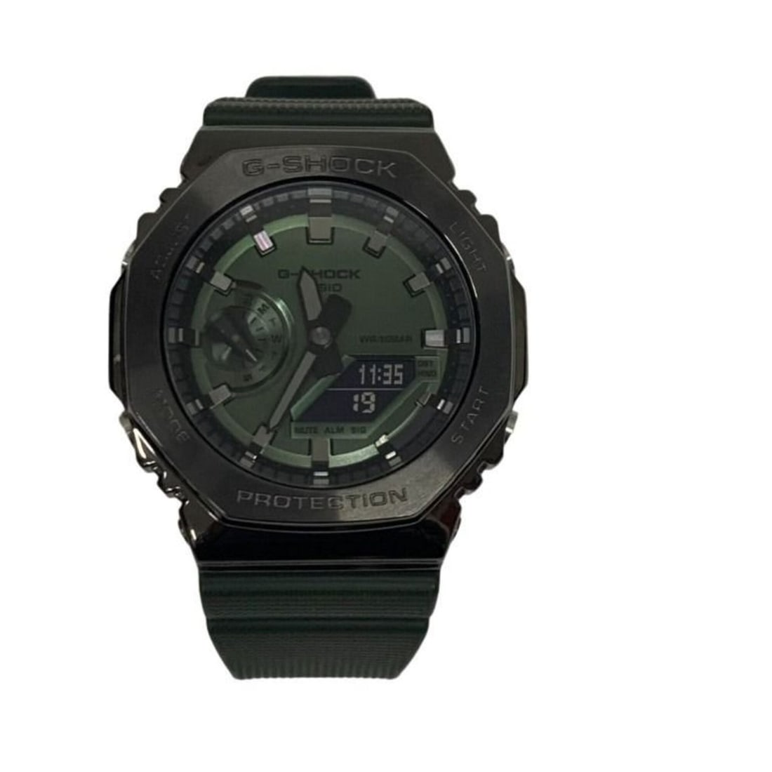 CASIO G-SHOCK ANALOG-DIGITAL 2100 Series GM-2100B-3AJF Khaki Black Resin Stainless Steel Men's Watch: --- Catalog ---Category: SizeWrist Size: 14.5cm - 21.5cm / 5.7'' - 8.46''Case Diameter: 44.4mm / 1.75''Category: DesignType: WristwatchGender: MenMaterial (Case): Stainless steelCategory: GeneralMPN: 