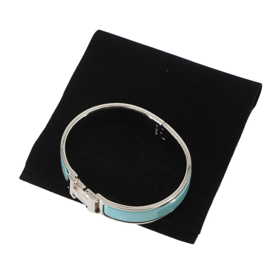 Hermes Clic H PM Bangle, Blue Silver - 2