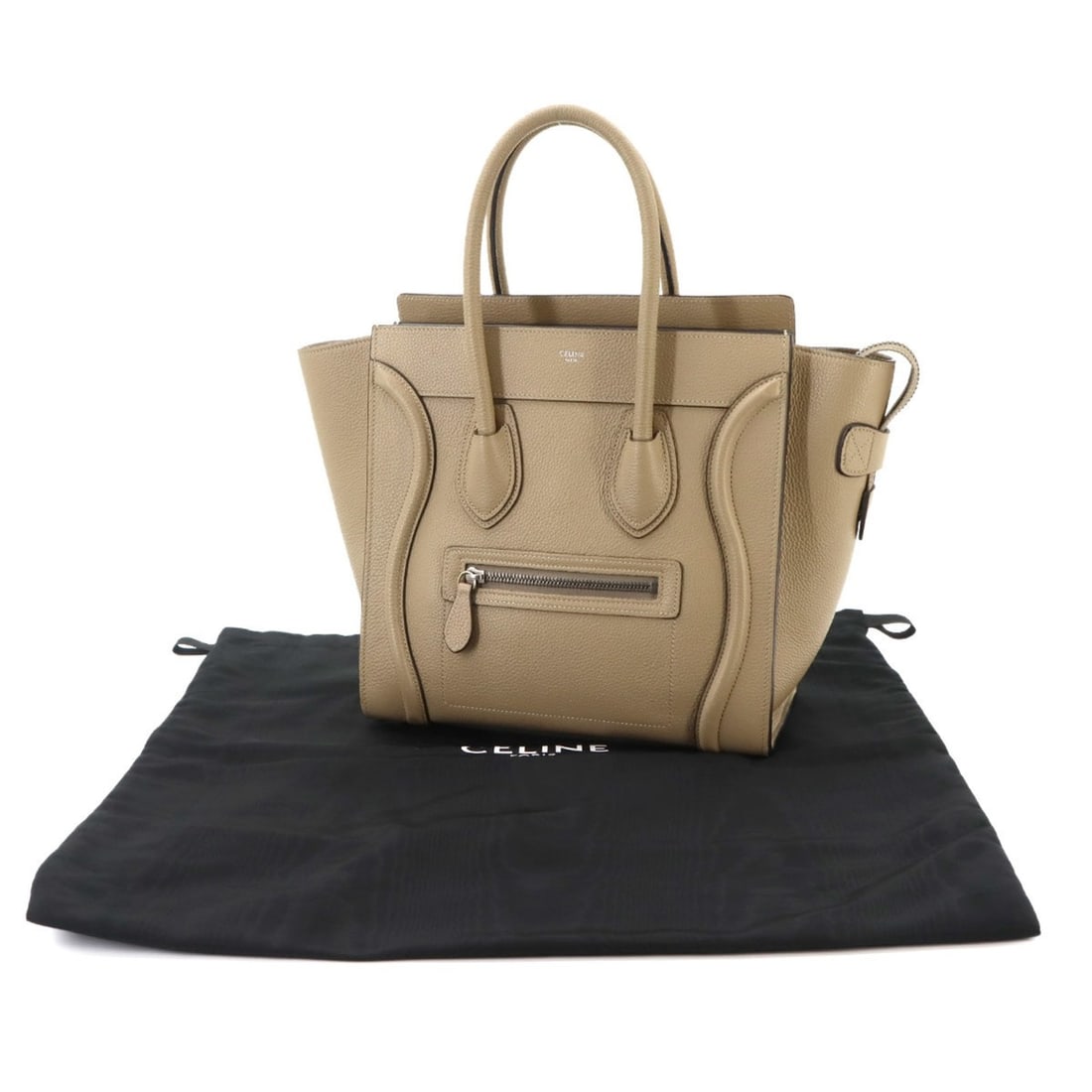 Celine Luggage Micro Shopper Handbag, Leather, Dune, 189793 (1 of 15)