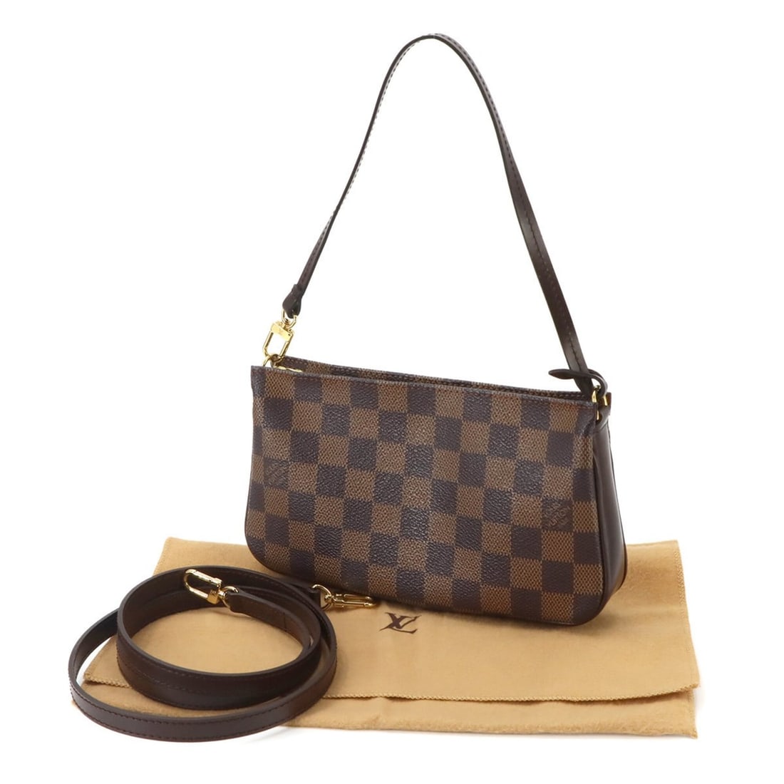 Louis Vuitton Damier Navona 2-way Hand/Shoulder Handbag, Ebene, N51983, Gold Hardware: --- Catalog ---Category: SizeSize (HxWxD): 12cm x 21cm x 4.5cm / 4.72'' x 8.26'' x 1.77''Category: DesignType: HandbagColor: Damier Canvas, EbeneGender: WomenMaterial: Damier Canvas Category: GeneralM