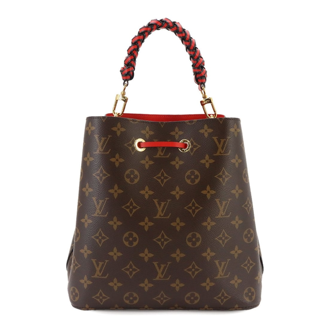 Louis Vuitton LOUIS VUITTON Monogram Neo Noe 2-way Hand Shoulder Handbag Brown Coquelicot M43985: --- Catalog ---Category: SizeSize (HxWxD): 25cm x 25.5cm x 17cm / 9.84'' x 10.03'' x 6.69''Category: DesignType: HandbagColor: Brown, Coquelicots, MonogramGender: WomenMaterial: Monogram Category: Gen