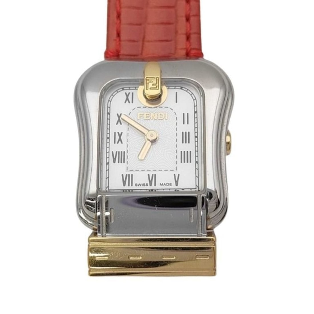 FENDI 3800L watch, mother-of-pearl dial, silver, gold, brown stainless steel, women's.: --- Catalog ---Category: SizeWrist Size: 17.5cm / 6.88''Case Diameter: 22.6mm / 0.89''Category: DesignType: WristwatchGender: WomenMaterial (Case): Stainless steelCategory: GeneralMPN: 3800LBrand: Fen