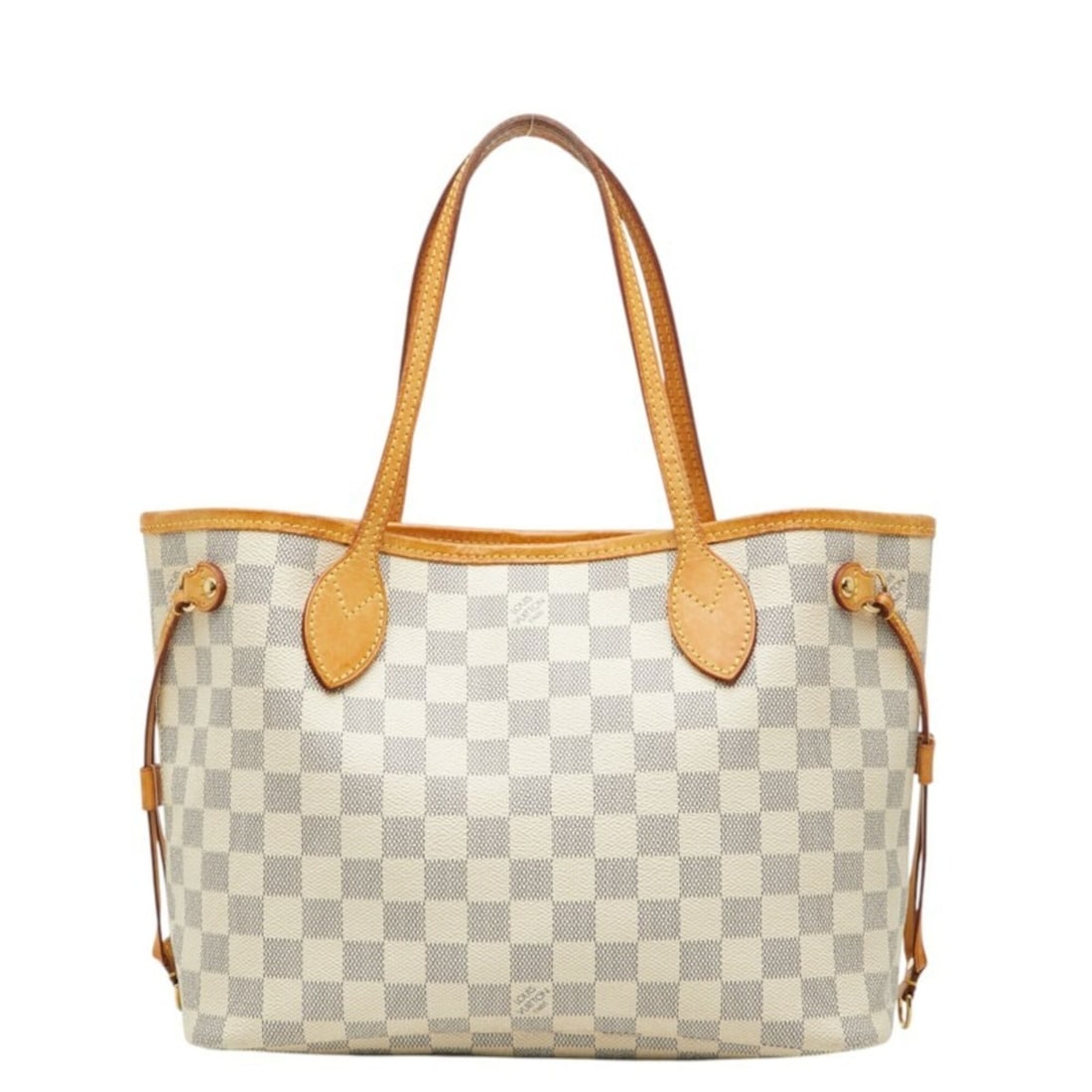 Louis Vuitton Damier Azur Neverfull PM Tote Bag Handbag N51110 White Leather Women's LOUIS VUITTON: --- Catalog ---Category: SizeSize (HxWxD): 22cm x 28cm x 12cm / 8.66'' x 11.02'' x 4.72''Category: DesignType: Handbag, Tote bagColor: Damier Azur, WhiteGender: WomenMaterial: Leather , PVC Category: