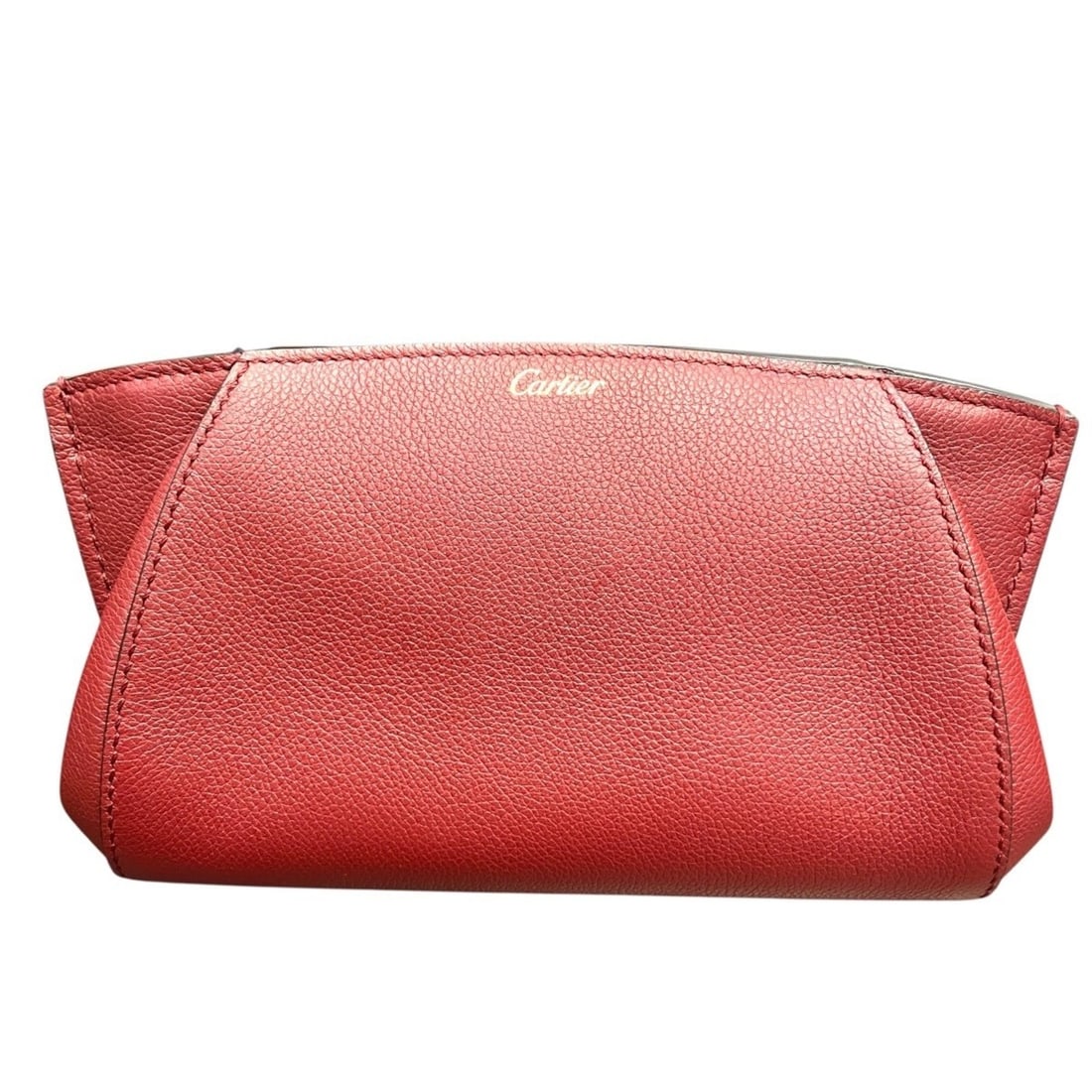 Cartier C de handbag, pouch, clutch bag, leather.: --- Catalog ---Category: SizeSize (HxWxD): 13cm x 22cm x 7cm / 5.11'' x 8.66'' x 2.75''Category: DesignType: HandbagGender: WomenClosure: ZipperMaterial: Leather Category: GeneralBrand: Cartier--- Ite