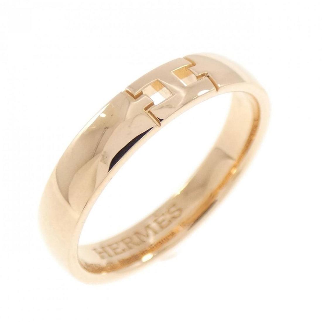 Hermes Ever Hercules Ring: --- Catalog ---Category: SizeJP Size: 9.5US Size: 5Category: DesignType: Band ringGender: WomenMaterial: Pink gold (18K)Category: GeneralBrand: Hermes--- Item List ---Section: ConditionRanking: Rank