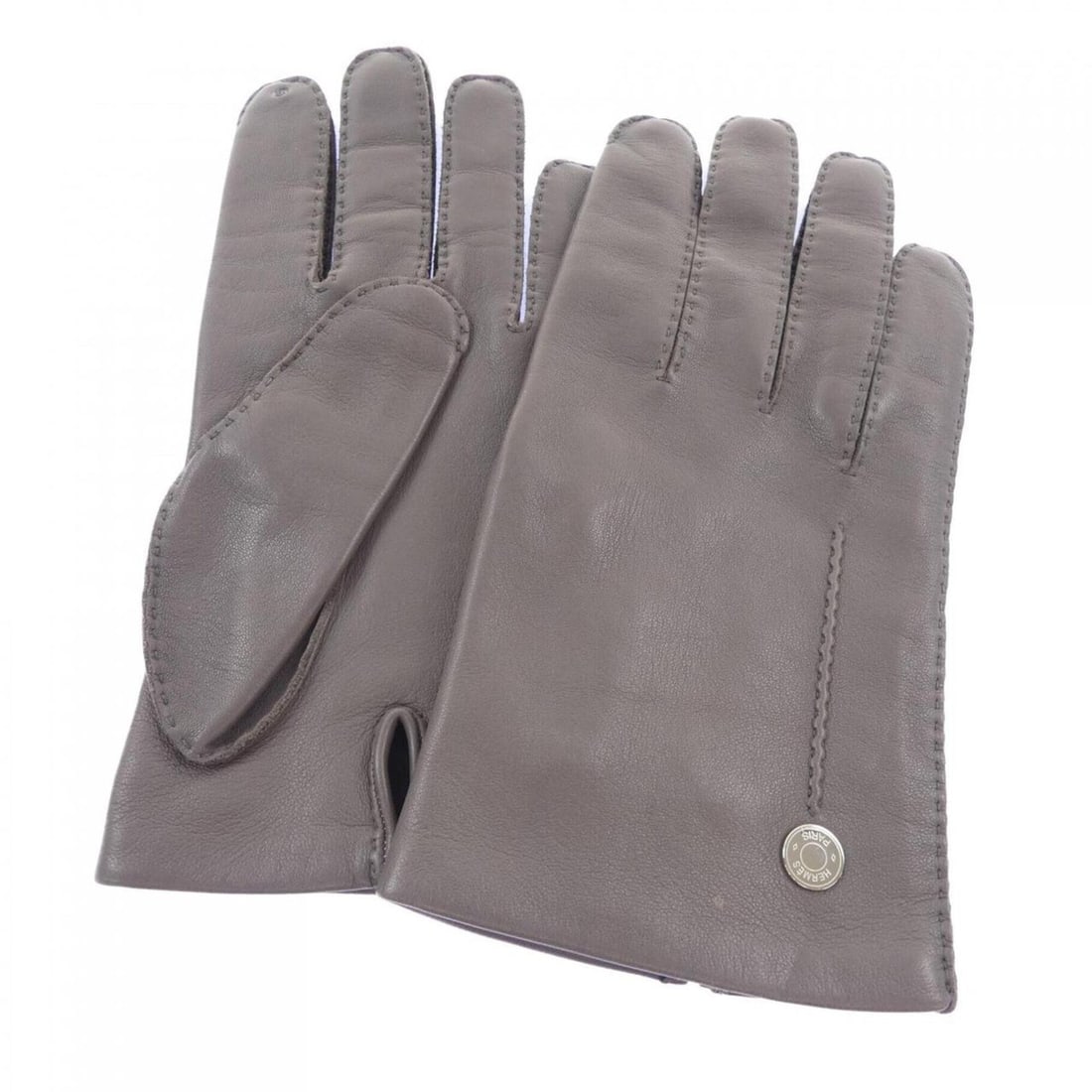 Hermes gloves: --- Catalog ---Category: SizeHand Width: 23.5cm / 9.25''Total Length: 24cm / 9.44''Category: DesignType: Warm glovesColor: GrayGender: MenCategory: GeneralBrand: Hermes--- Item List ---Section: Condit