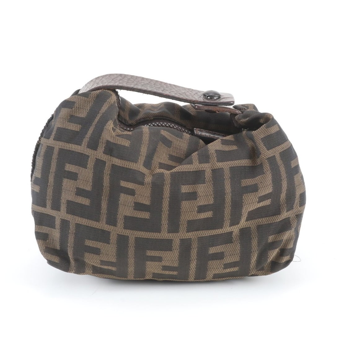 Fendi Zucca Pouch 26540 Leather Canvas Handbag for Women (1 of 14)