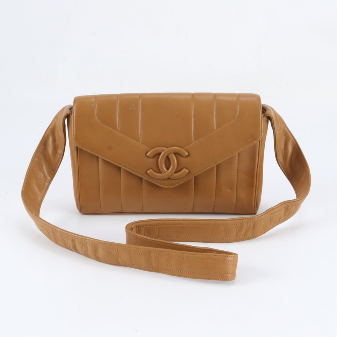Chanel Mademoiselle Lambskin Leather Shoulder Bag, Brown, with Serial Number Seal, for Women (1 of 10)