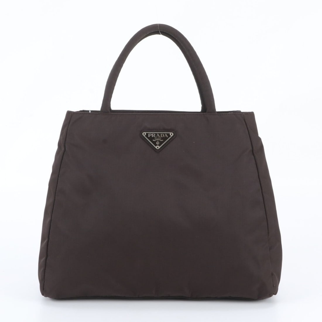 Prada Tessuto Nylon Triangle Logo Tote Bag Shoulder Handbag Black Women's: --- Catalog ---Category: SizeSize (HxWxD): 27cm x 32cm x 11cm / 10.62'' x 12.59'' x 4.33''Category: DesignType: Handbag, Shoulder bag, Tote bagColor: BrownGender: WomenCategory: GeneralBrand: PradaCou