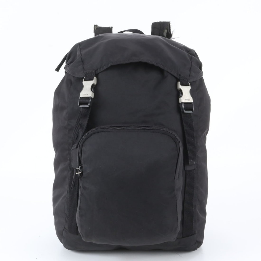 Prada Tessuto Nylon Triangle Logo Backpack/Shoulder Bag, Black, Men's (1 of 10)