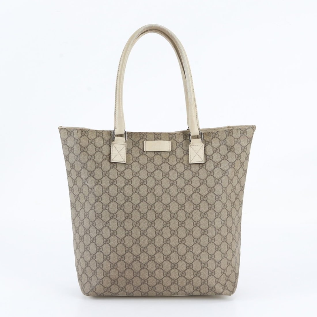 Gucci GG Supreme 131220 Leather Tote Bag Shoulder Handbag Brand Women's: --- Catalog ---Category: SizeSize (HxWxD): 35cm x 29cm x 13cm / 13.77'' x 11.41'' x 5.11''Category: DesignType: Handbag, Shoulder bag, Tote bagColor: BeigeGender: WomenMaterial: Leather , Coated canva