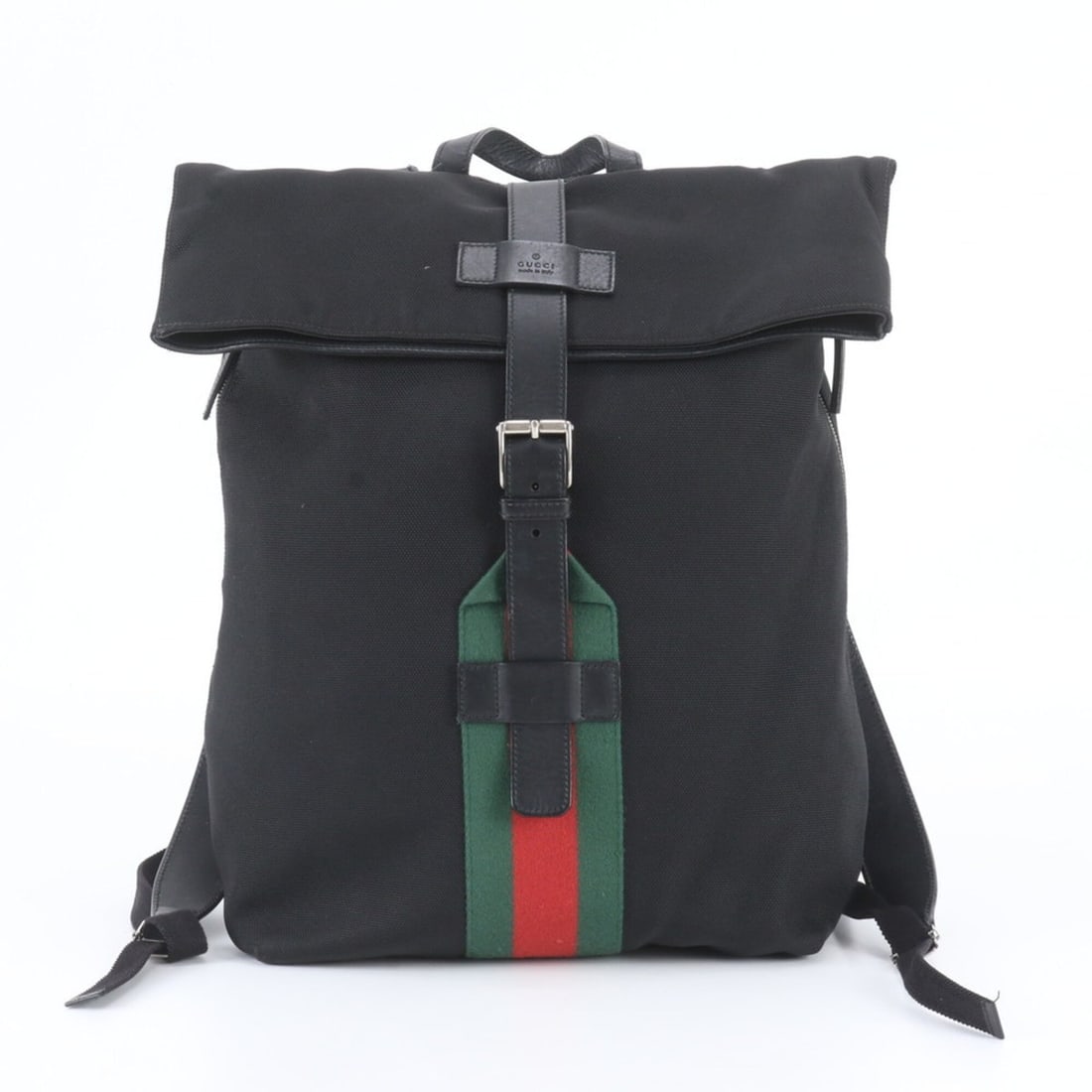 Gucci Sherry Line 337075 Leather Backpack Shoulder Bag Black Men's: --- Catalog ---Category: SizeSize (HxWxD): 40cm x 30cm x 19cm / 15.74'' x 11.81'' x 7.48''Category: DesignType: Backpack, Shoulder bagColor: BlackGender: MenMaterial: Leather , Canvas Category: Genera