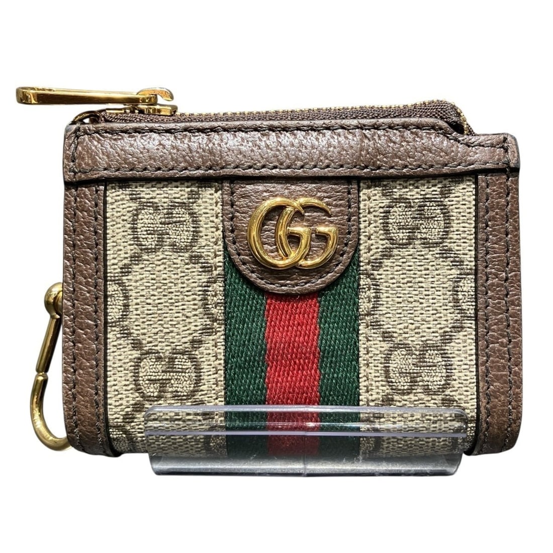 Gucci Ophidia GG Supreme Wallet/Coin Purse with Key Hook - Canvas & Leather 699530: --- Catalog ---Category: SizeSize (HxWxD): 7cm x 10cm x 3.5cm / 2.75'' x 3.93'' x 1.37''Category: DesignType: Coin purse/coin caseColor: Beige, BrownGender: WomenMaterial: GG Supreme Category: General