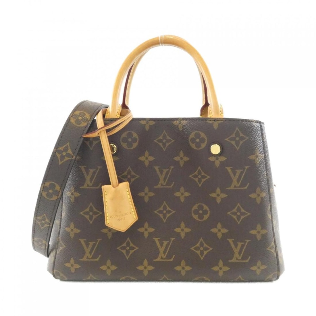 Louis Vuitton Monogram Montaigne BB M41055 Handbag: --- Catalog ---Category: SizeWeight: 740g / 1.63lb.Size (HxWxD): 20cm x 29cm x 13cm / 7.87'' x 11.41'' x 5.11''Strap Length: 113cm / 44.48''Handle Length: 27cm / 10.62''Category: DesignType: HandbagCo