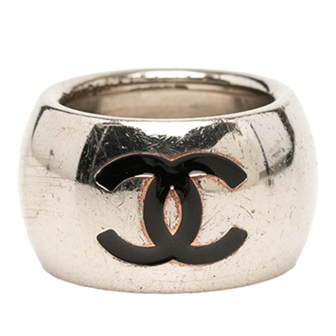 Chanel Coco Mark Ring, Silver Metal, Women's CHANEL: --- Catalog ---Category: SizeJP Size: 12US Size: 6.5Category: DesignColor: SilverGender: WomenMaterial: MetalCategory: GeneralBrand: Chanel--- Item List ---Section: ConditionRanking: Rank AB Used -