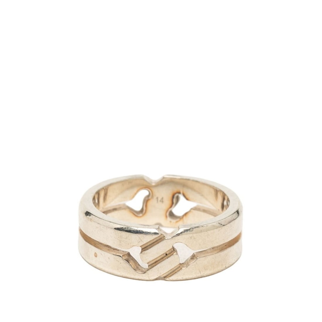 Gucci Knot Infinity Ring, Size #14, Sterling Silver (SV925), Women's GUCCI: --- Catalog ---Category: SizeJP Size: 13.5US Size: 6.5Category: DesignColor: SilverGender: WomenMaterial: Silver 925Category: GeneralBrand: Gucci--- Item List ---Section: ConditionRanking: Rank AB