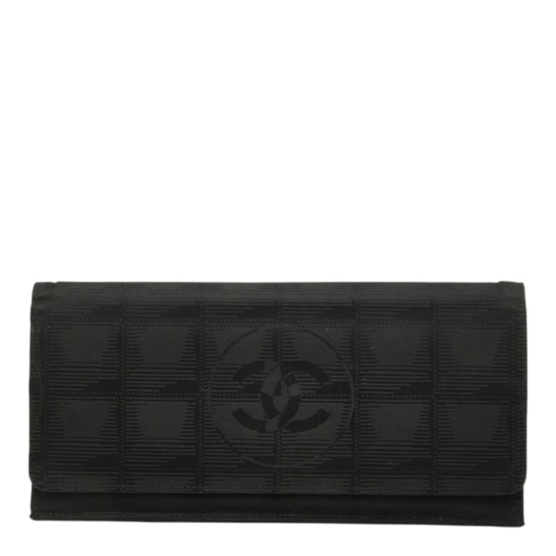 Chanel New Travel Line Long Wallet, Black Nylon, Women's CHANEL: --- Catalog ---Category: SizeSize (HxWxD): 9.5cm x 19cm x 1.5cm / 3.74'' x 7.48'' x 0.59''Category: DesignType: Long wallet (tri-fold)Color: BlackGender: WomenMaterial: New Travel Line Category: Gener