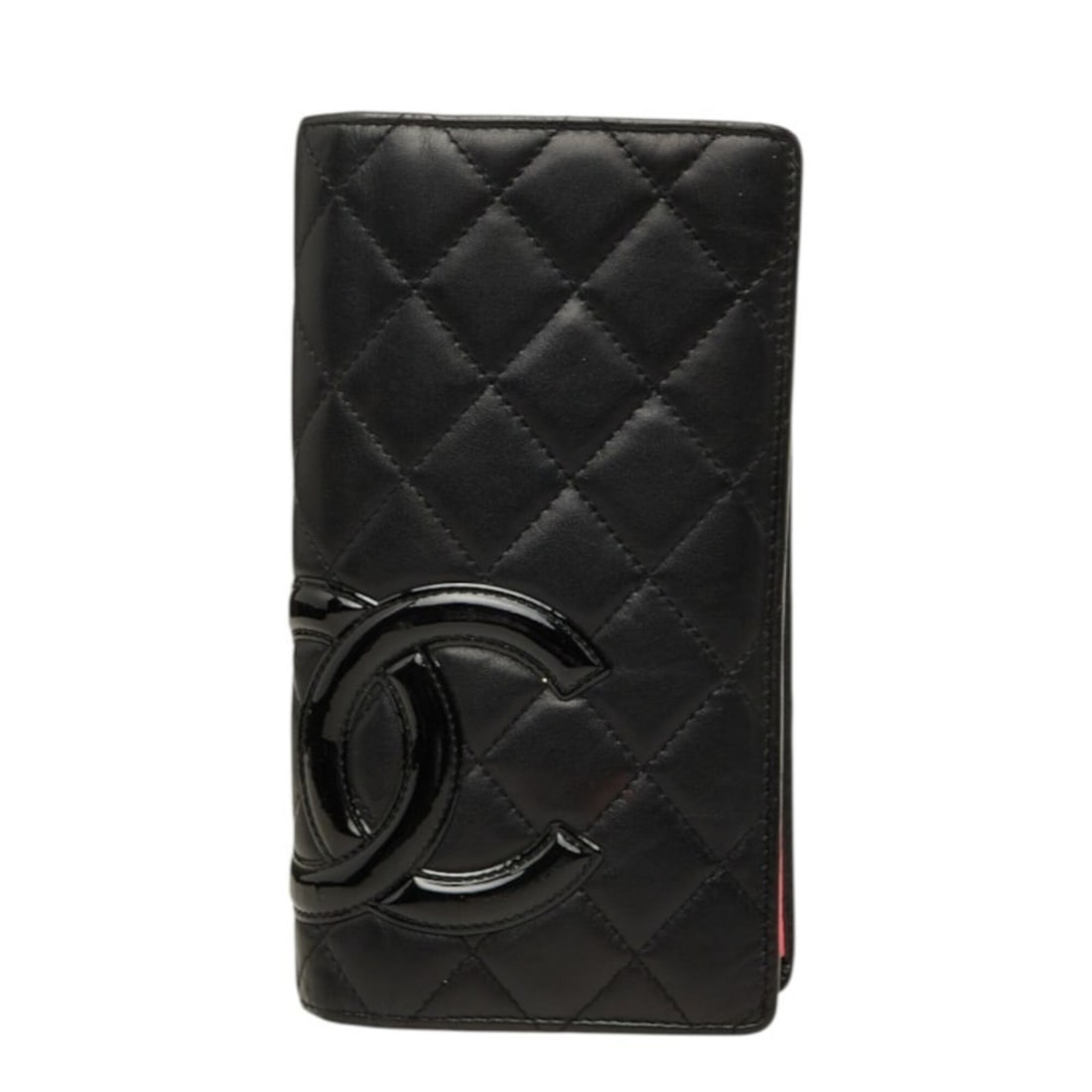 Chanel Coco Mark Cambon Line Long Wallet, Black Leather, Women's CHANEL: --- Catalog ---Category: SizeSize (HxWxD): 18.3cm x 10cm x 2cm / 7.2'' x 3.93'' x 0.78''Category: DesignType: Long wallet (bi-fold)Color: BlackGender: WomenMaterial: Cambon ligne Category: GeneralBran