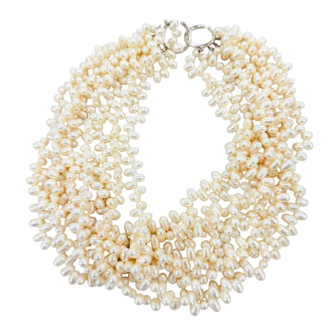 TIFFANY&Co. Tiffany Paloma Picasso Torsade Pearl Necklace, Freshwater Pearls, 925 Sterling Silver,: --- Catalog ---Category: SizeNeck Circumference: 43 cm / 16.92''Category: DesignColor: Silver, WhiteStone: Freshwater pearlGender: WomenMaterial: Silver 925Necklace Type: NecklaceCategory: GeneralBran