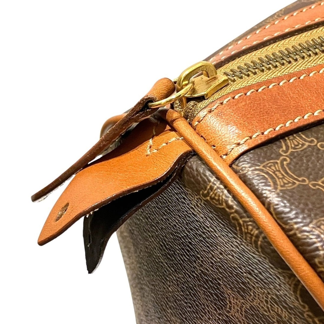 Celine Boston bag, Macadam pattern, leather. - 8