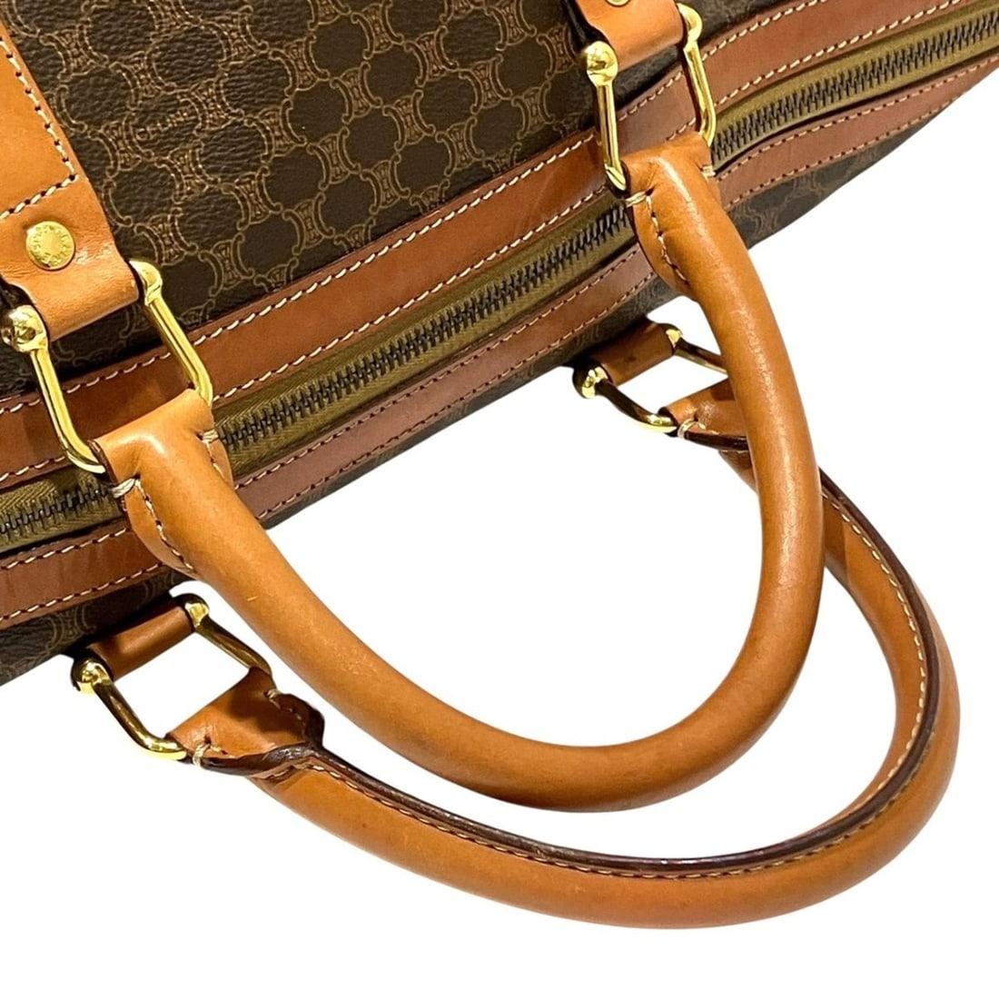 Celine Boston bag, Macadam pattern, leather. - 9
