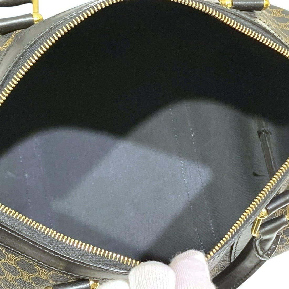 Celine handbag, Macadam pattern, leather. - 5
