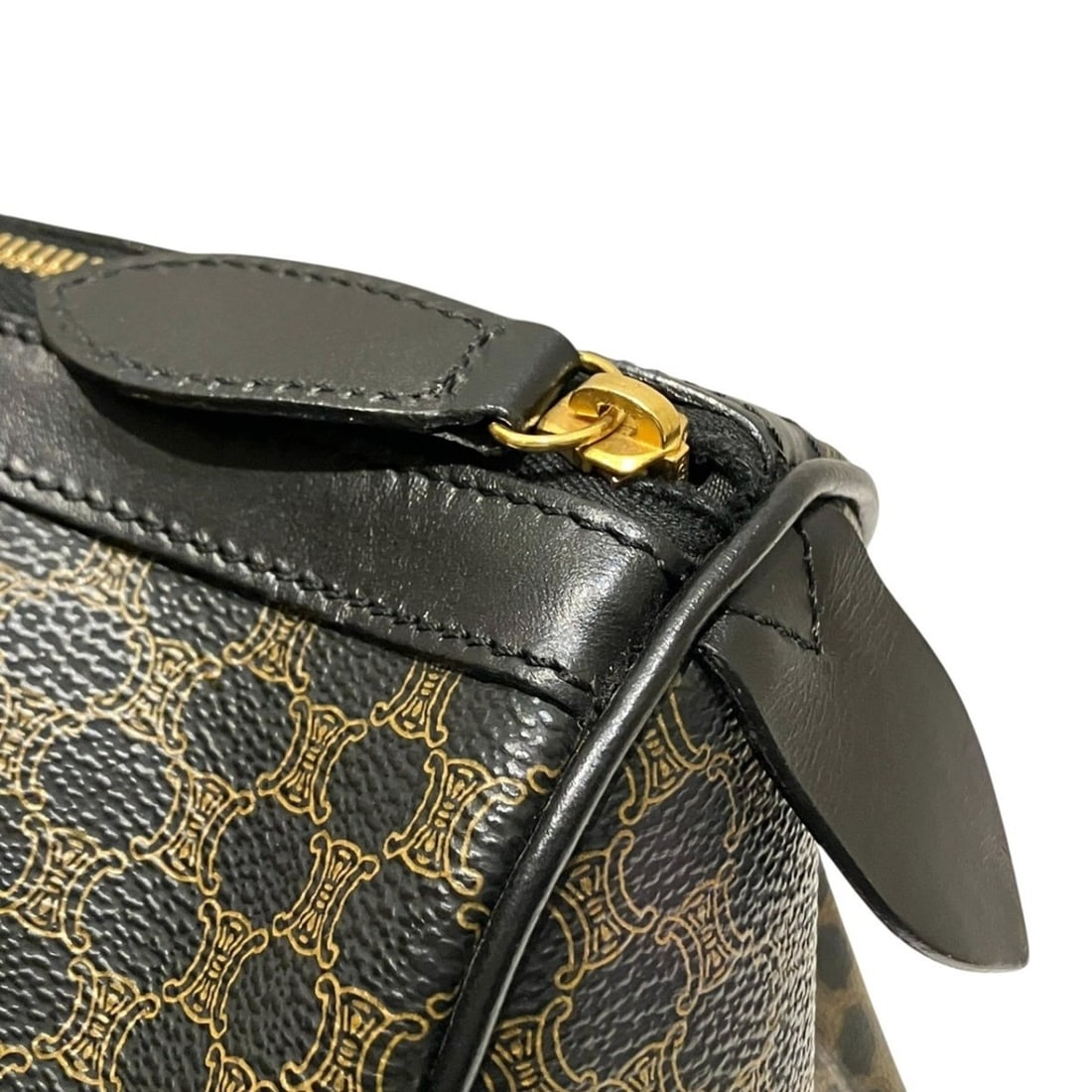 Celine handbag, Macadam pattern, leather. - 7