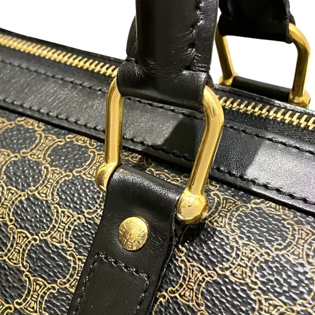 Celine handbag, Macadam pattern, leather. - 8
