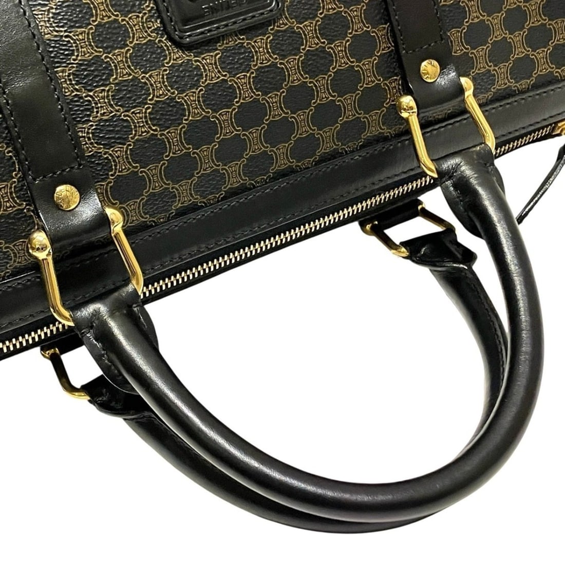 Celine handbag, Macadam pattern, leather. - 9