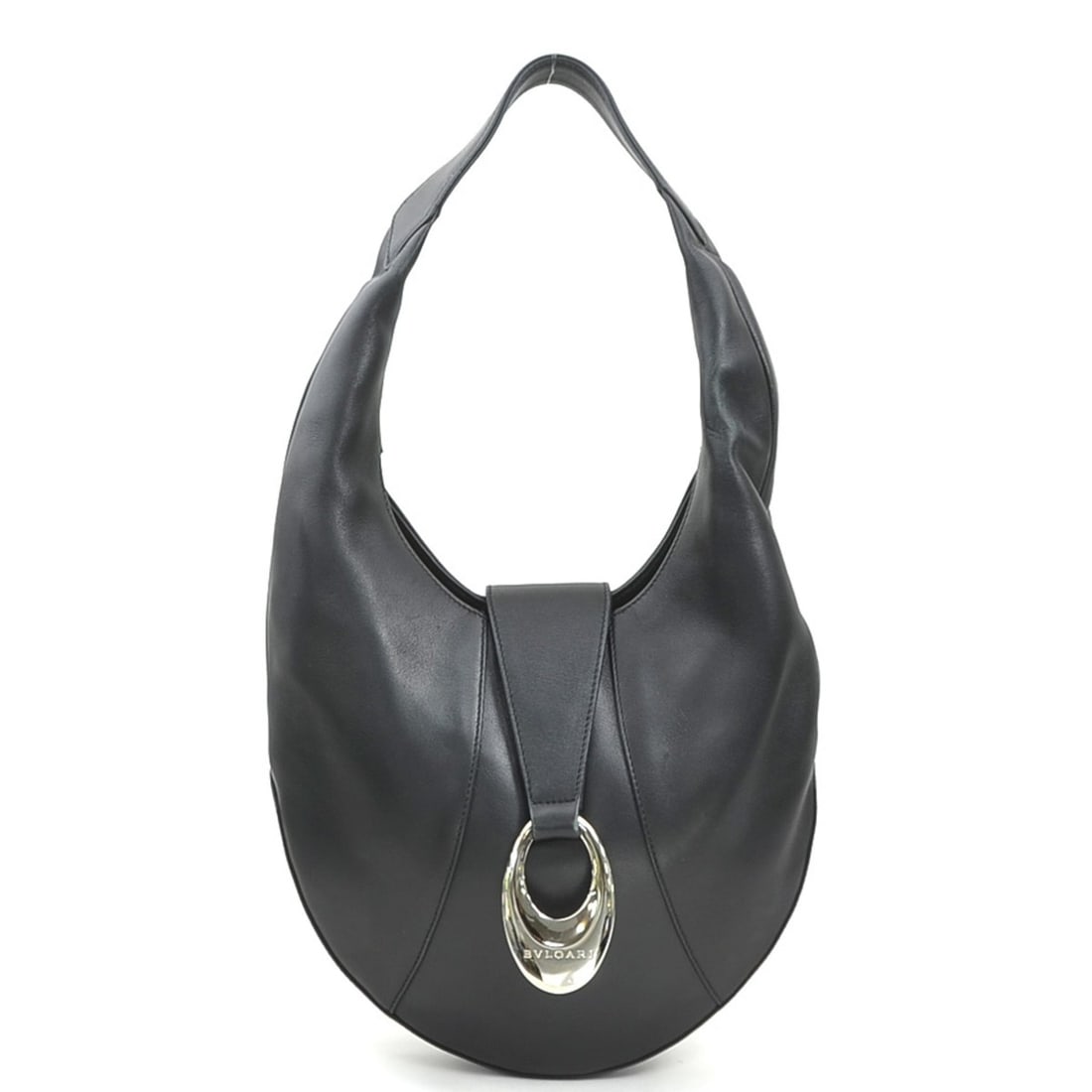 Bulgari BVLGARI Shoulder Bag Leather Black Women's r11382j (1 of 16)