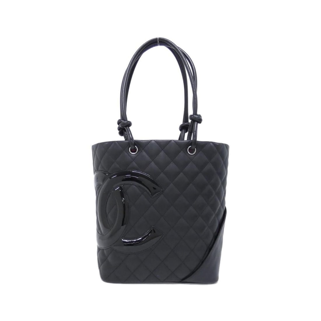 Chanel Cambon Line 25167 Handbag: --- Catalog ---Category: SizeSize (HxWxD): 24cm x 26cm x 12cm / 9.44'' x 10.23'' x 4.72''Category: DesignType: HandbagColor: BlackGender: Men,WomenMaterial: Leather Hardware Color: SilverLeather/Fur