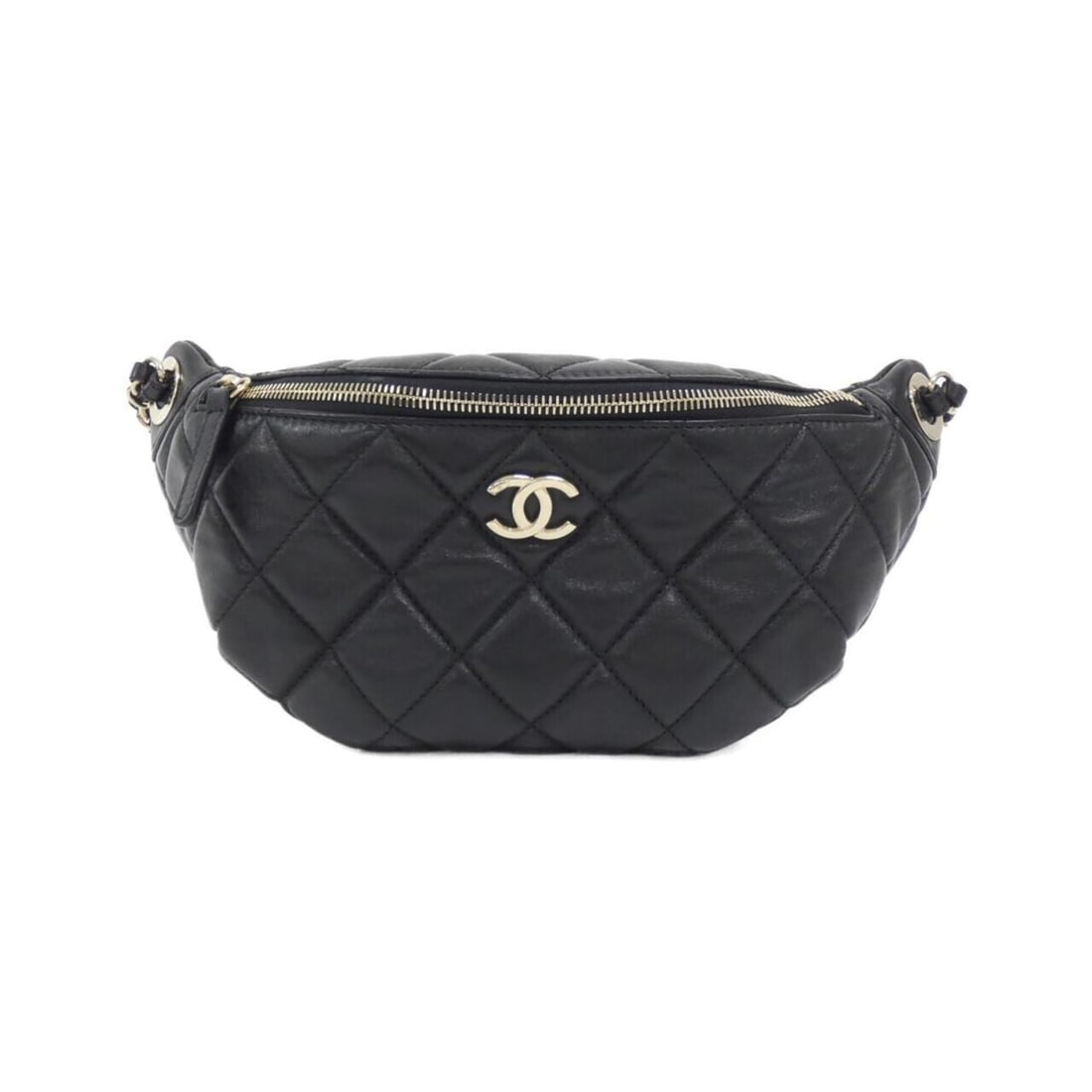 Chanel AS4538 Waist Bag: --- Catalog ---Category: SizeSize (HxWxD): 14cm x 31cm x 4cm / 5.51'' x 12.2'' x 1.57''Category: DesignType: Fanny packColor: BlackGender: Women,MenMaterial: Leather Hardware Color: GoldLeather/Fur Ty