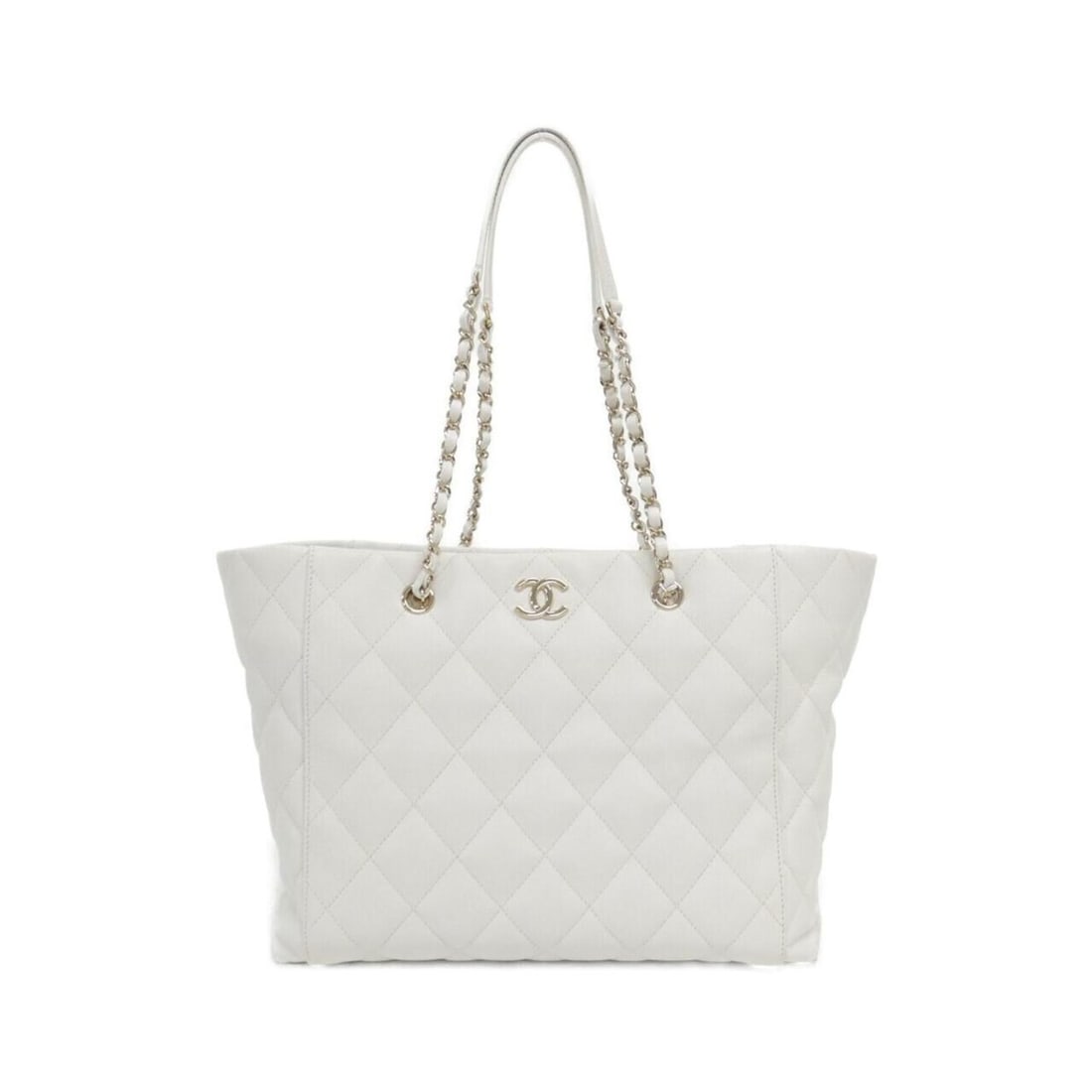 Chanel AS3817 handbag: --- Catalog ---Category: SizeSize (HxWxD): 27cm x 34cm x 15cm / 10.62'' x 13.38'' x 5.9''Category: DesignType: Handbag, PouchColor: WhiteGender: Men,WomenMaterial: Grained Calfskin Hardware Color: