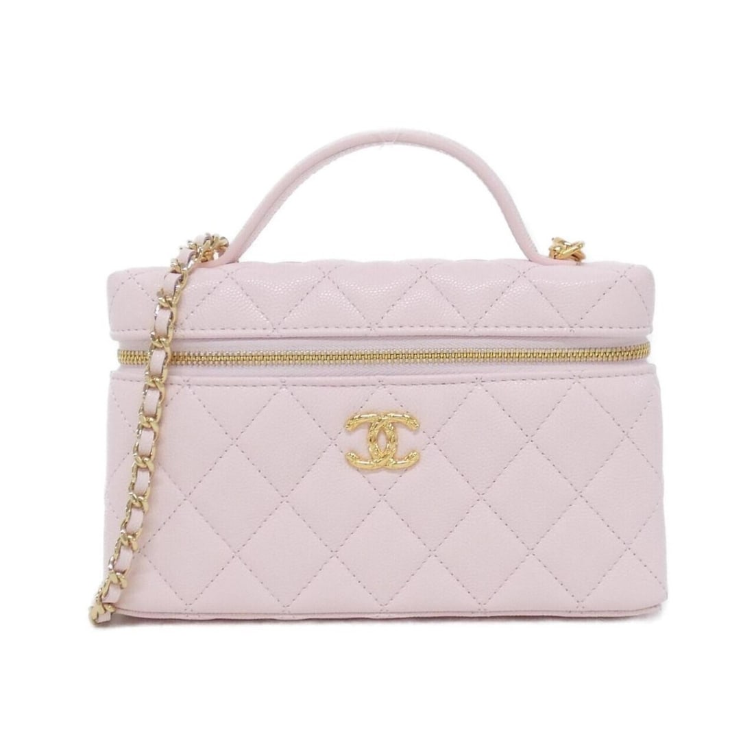 Chanel AP5020 handbag: --- Catalog ---Category: SizeSize (HxWxD): 11.5cm x 19cm x 5cm / 4.52'' x 7.48'' x 1.96''Category: DesignType: HandbagColor: PinkGender: WomenMaterial: Grained Calfskin Hardware Color: GoldCategory: G
