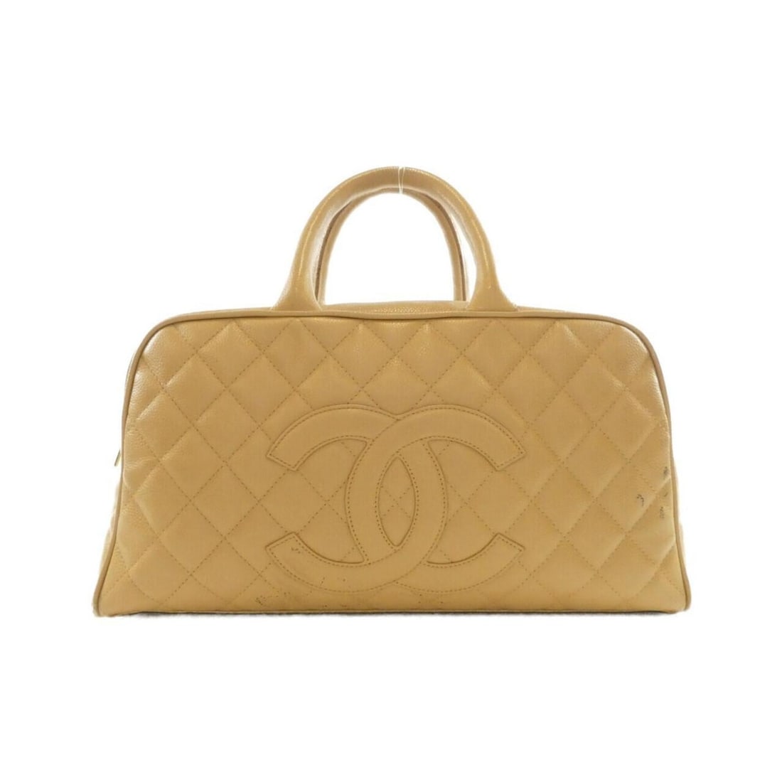 Chanel 20997 Boston Bag: --- Catalog ---Category: SizeSize (HxWxD): 19cm x 37cm x 12cm / 7.48'' x 14.56'' x 4.72''Category: DesignType: Boston bagColor: BeigeGender: WomenMaterial: Grained Calfskin Hardware Color: