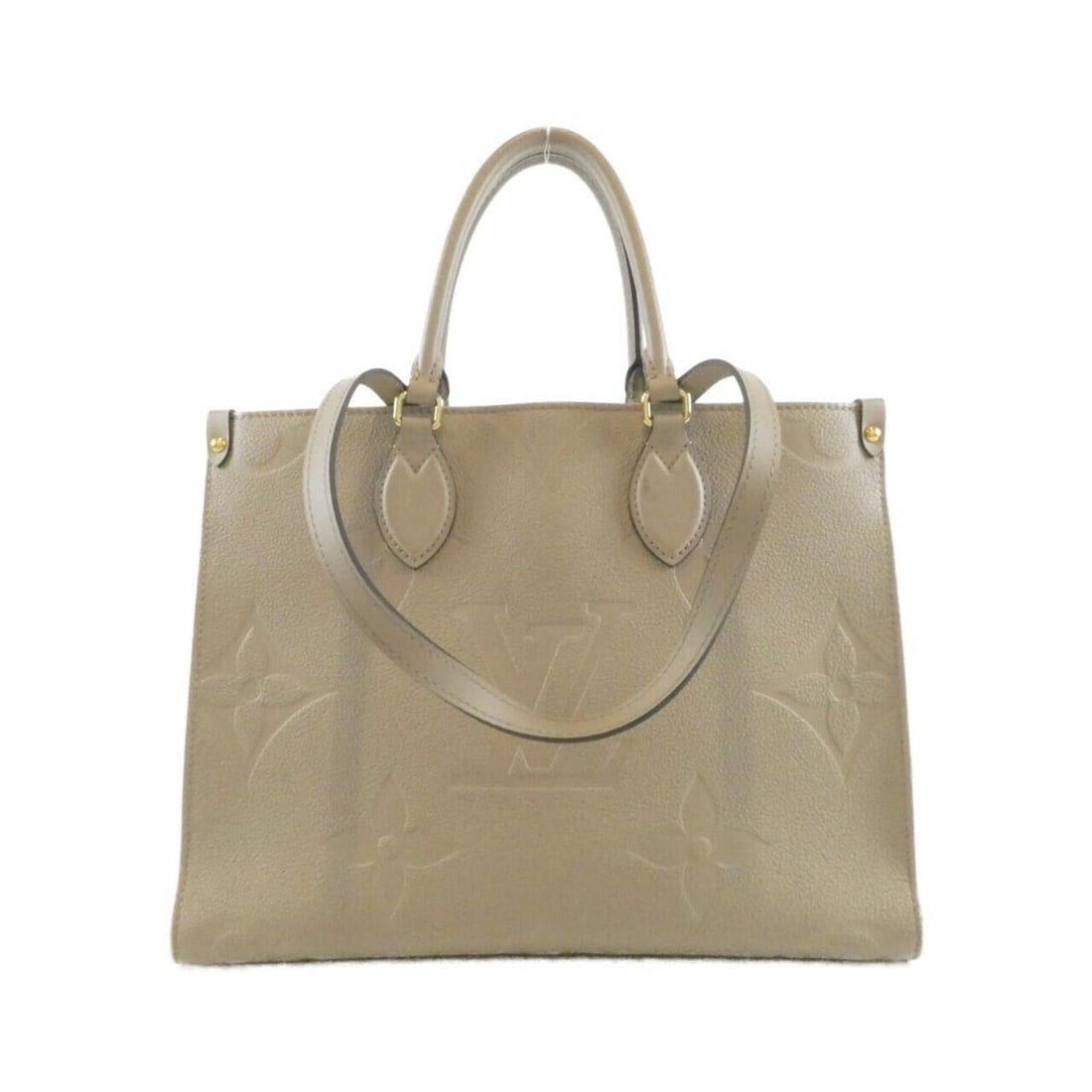 Louis Vuitton Monogram Empreinte OnTheGo MM M45607 Handbag: --- Catalog ---Category: SizeSize (HxWxD): 27cm x 34cm x 15cm / 10.62'' x 13.38'' x 5.9''Category: DesignType: HandbagColor: TourterelleGender: WomenMaterial: Leather Hardware Color: GoldLeather/Fur T