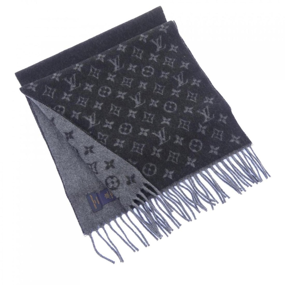 Louis Vuitton Monogram Gradient M71607 Scarf: --- Catalog ---Category: SizeSize (LxW): 1.81m x 36cm / 71.25'' x 14.17''Category: DesignType: StoleColor: Black, GrayGender: MenMaterial: Cashmere Category: GeneralMPN: M71607Brand: Louis Vuitton---