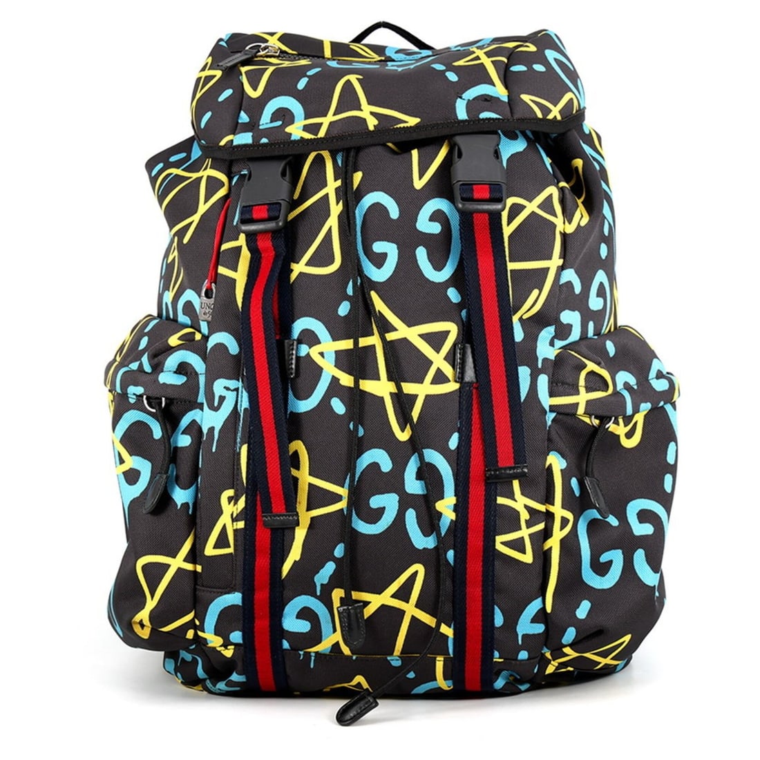 Gucci Ghost Backpack, Nylon Canvas, 429037, GUCCI Handbag, Black, Men's, (1 of 15)