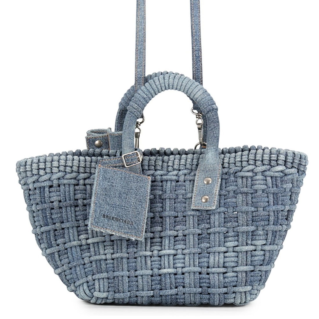 Balenciaga Bistro XS Denim Handbag 671342 BALENCIAGA Basket Bag 2-way Shoulder Women's: --- Catalog ---Category: SizeSize (HxWxD): 20cm x 22.5cm x 13cm / 7.87'' x 8.85'' x 5.11''Category: DesignType: Basket, Handbag, Shoulder bagColor: BlueGender: WomenMaterial: Denim Category: GeneralMP