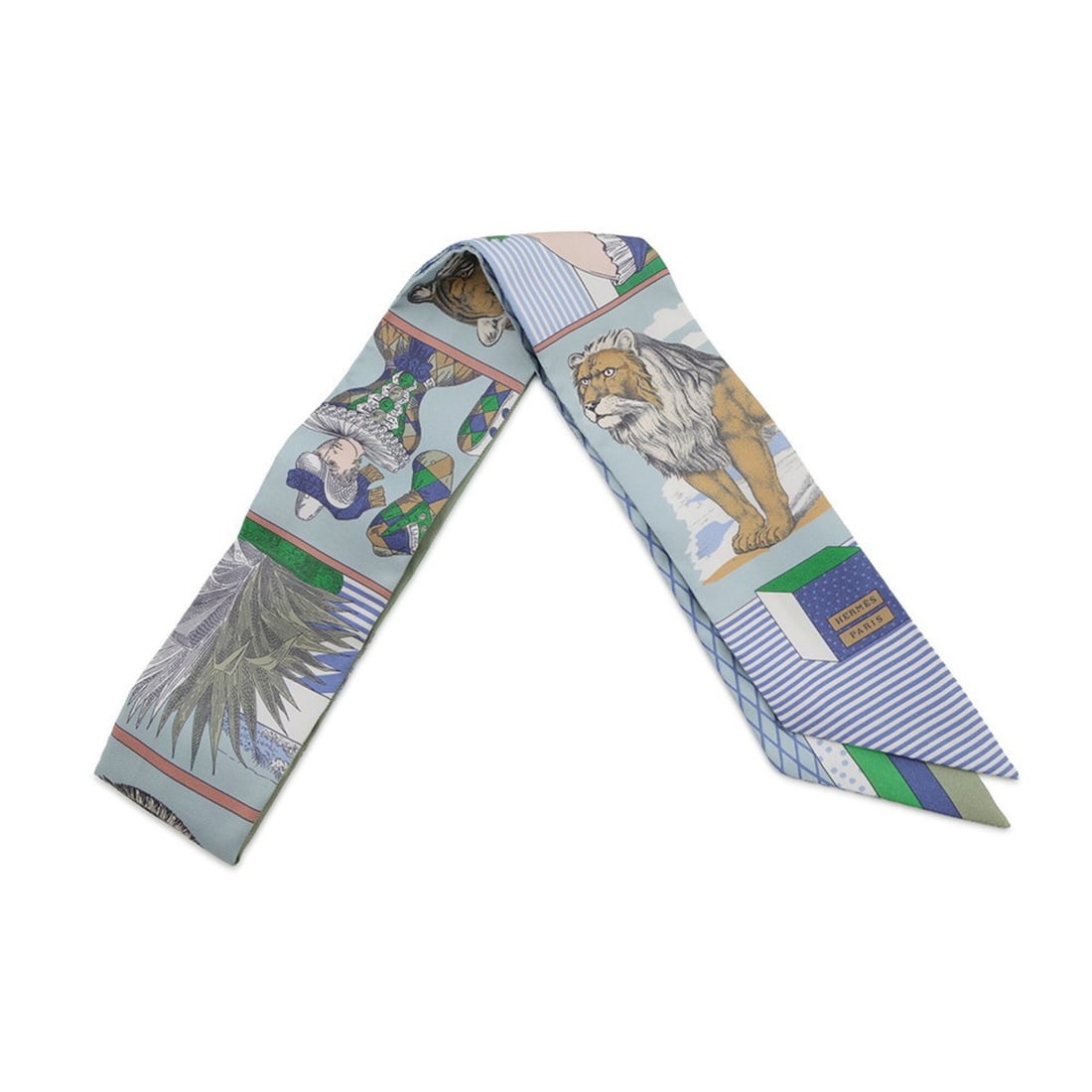 Hermes scarf muffler twilly Grand Theatre Nouveau HERMES silk twill 2022 women's (1 of 11)