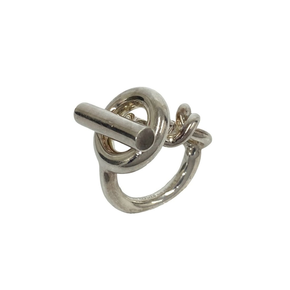 HERMES Croisette Ring, Sterling Silver 925, Size #50, Accessory, Item No. 30229: --- Catalog ---Category: SizeJP Size: 9US Size: 5Category: DesignType: Band ringColor: SilverGender: WomenMaterial: Silver 925Category: GeneralBrand: Hermes--- Item List ---Section: ConditionRanking: 