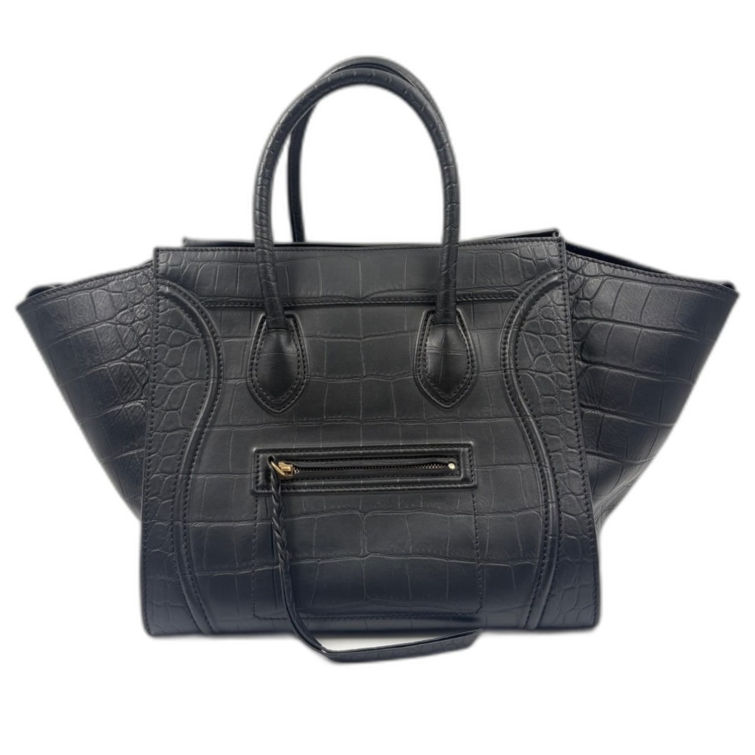 CELINE Luggage Micro Handbag, Black: --- Catalog ---Category: SizeSize (HxWxD): 28cm x 29cm x 25cm / 11.02'' x 11.41'' x 9.84''Category: DesignType: HandbagColor: BlackGender: WomenCategory: GeneralBrand: Celine--- Item List ---Section: 