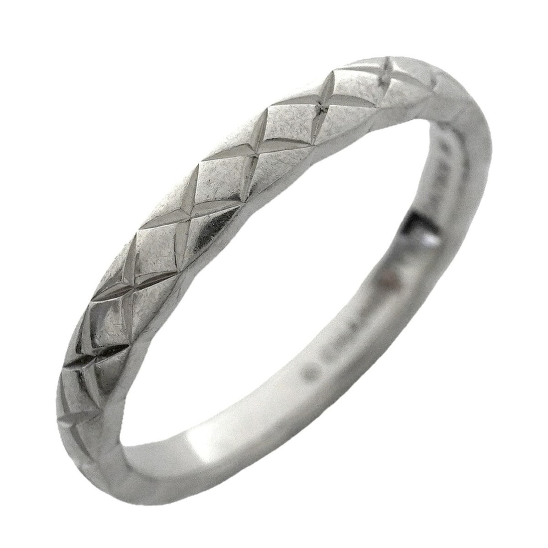 Chanel Coco Crush Ring, 18K White Gold, Size 56, Men's, P3449181 (1 of 11)
