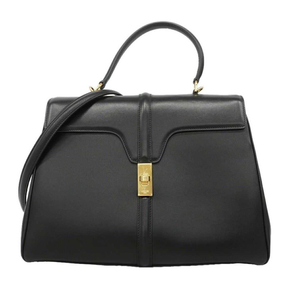 Celine handbag, Seize leather, black, 2-way bag for women, OP020269: --- Catalog ---Category: SizeSize (HxWxD): 24cm x 32cm x 12cm / 9.44'' x 12.59'' x 4.72''Category: DesignType: HandbagColor: BlackGender: WomenMaterial: Leather Hardware Color: GoldCategory: GeneralBr