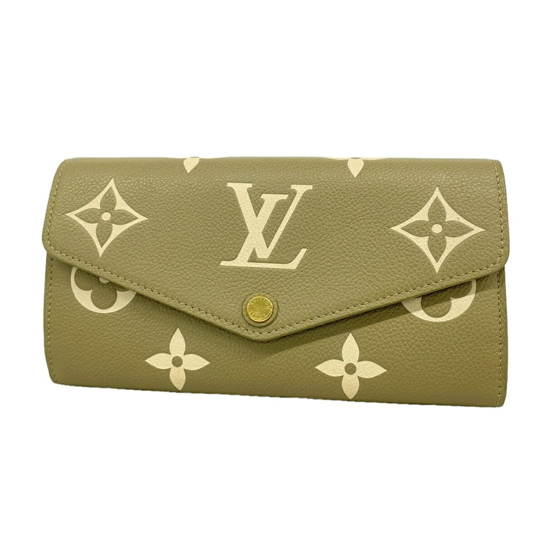 Louis Vuitton Monogram Empreinte Bicolor Portefeuille Sarah Long Wallet M82516 Beige Khaki Green: --- Catalog ---Category: SizeSize (HxWxD): 11cm x 19cm x 3cm / 4.33'' x 7.48'' x 1.18''Category: DesignType: Long wallet (bi-fold)Color: BeigeGender: WomenCategory: GeneralMPN: M82516Brand: Louis Vuit