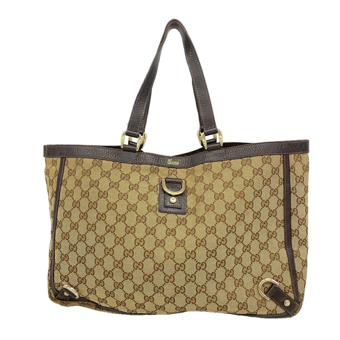 Gucci GG Canvas Tote Bag 141472 Beige Brown Champagne Women's OP015475: --- Catalog ---Category: SizeSize (HxWxD): 27.5cm x 38cm x 10.5cm / 10.82'' x 14.96'' x 4.13''Category: DesignType: Tote bagColor: Beige, BrownGender: WomenMaterial: Canvas Category: GeneralMPN: 14147