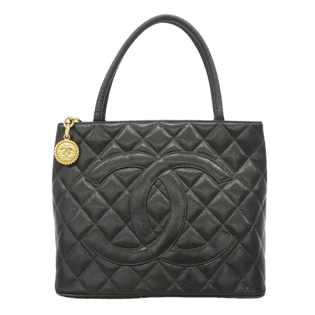 Chanel Tote Bag, Reissue Tote, Caviar Leather, Black, Women's: --- Catalog ---Category: SizeSize (HxWxD): 25cm x 30cm x 15.5cm / 9.84'' x 11.81'' x 6.1''Category: DesignType: Tote bagColor: BlackGender: WomenMaterial: Grained Calfskin Hardware Color: GoldCategory