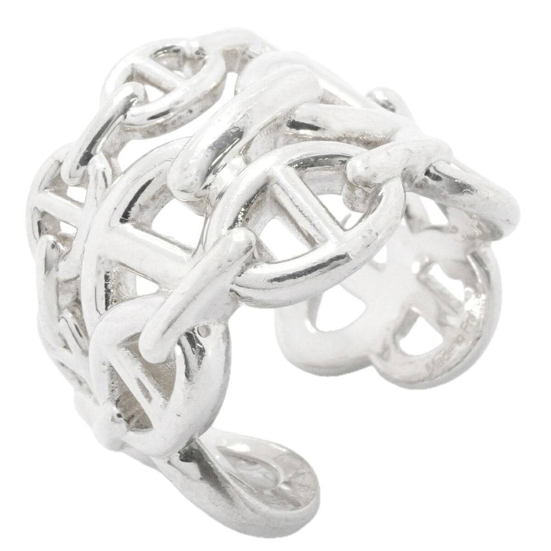 Hermes Enchainée Chaine d'Ancre Ring, Sterling Silver 925, Size 51, Women's: --- Catalog ---Category: SizeUS Size: 6Brand Size: 51Category: DesignType: Band ringGender: WomenMaterial: Silver 925Category: GeneralBrand: Hermes--- Item List ---Section: ConditionRanking: Rank AB U